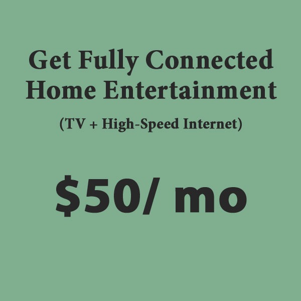 Get high-speed internet plus live and streaming channels for $50 per month