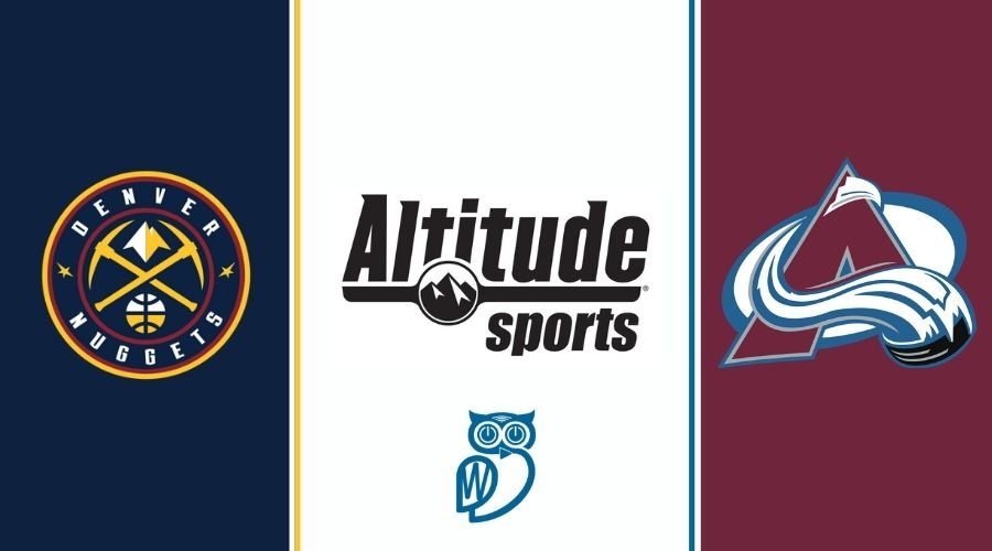altitude sports banner with denver nuggets and colorado avalanche logos