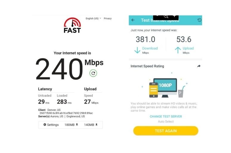 Increase in internet speed from installing an antenna with T-Mobile's 5G Home Internet Gateway