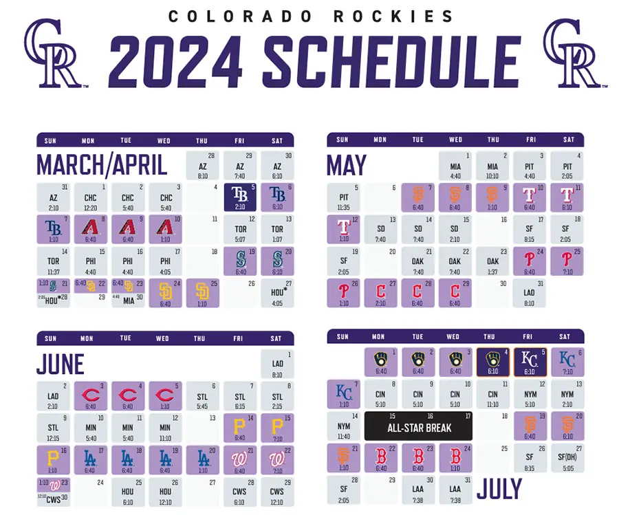 2024 Colorado Rockies Schedule | StreamWise Solutions